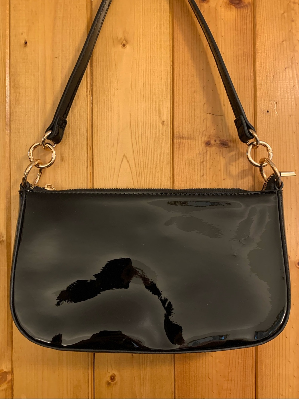 HOXIS Black Faux Leather Purse